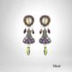 C2269 Handmade in Israel Ayala Bar earring Drop 4cm