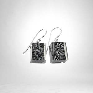 Colourful Beads Earrings: 6010503MP17Q00 COLOURFULCUBES black/white marble short hook (Last one)