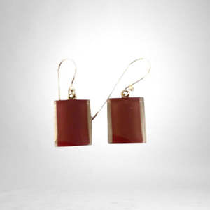 Colourful Beads Earrings: 6010503BUREQ00 COLOURFULCUBES burnt red short hook (Last one)