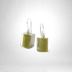 Colourful Beads Earrings: 60105039190Q00 COLOURFULCUBES green short hook