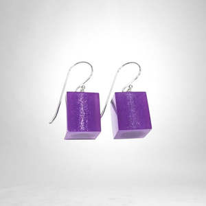 Colourful Beads Earrings: 60105039018Q00 COLOURFULCUBES spectrum purple short hook