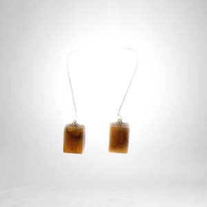 Colourful Beads Earrings: 6010501MP01Q00 COLOURFULCUBES earth brown short hook (Last one)