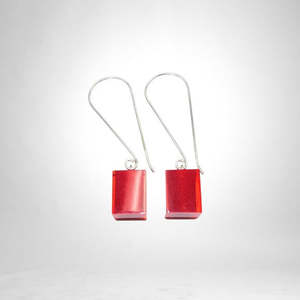 Colourful Beads Earrings: 60105019013Q00 COLOURFULCUBES red long hook (Last one)