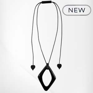 Jewelry: 40102269010Q00 Colourful Statement Pendant Black