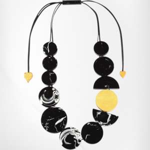 Jewelry: 2190101GPB0Q12 Marble ROCK Gold/Black