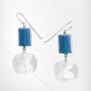 Bubbling Pearls: P0105019171Q00 Pearl Hook Earring  Blue