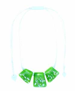 Wila Fashion Jewellery Zsiska Colourful Jewellery: 4250102LGRSQ03 Autumn 102 Light Green/ Silver LGRS
