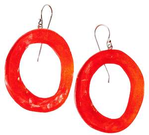 Mixed Earrings: 7420501ORANQ00 HALOS orange short hook