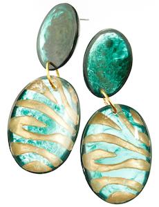 4430501GREEQ00 LILITH rose gold -emerald stud