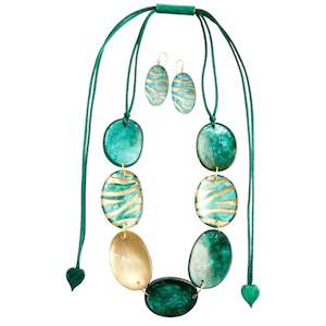 4430102GREESET LILITH rose gold - emerald adj