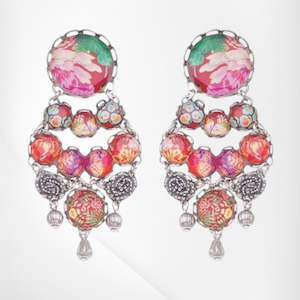 Ayala Bar: R1362 Handmade Israel Ayala Bar Earring Drop 4cm