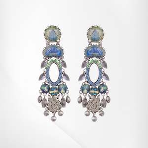 R1383 Handmade Israel Ayala Bar Earring Drop 6cm