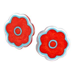 Clip Earrings: 1442701ORANQ00 SELA orange clip size 3.4cm