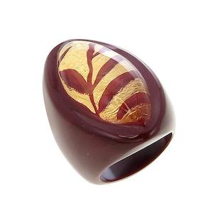 7280601ring L ROMANCE, goldleaf/red 18.8mm