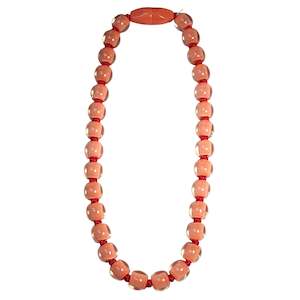 4010133BP02Q30 COLOURFUL BEADS peach bead pink cord 55cm