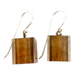 Colourful Beads Earrings: 6010503BRWNQ00 COLOURFULCUBES brown short hook