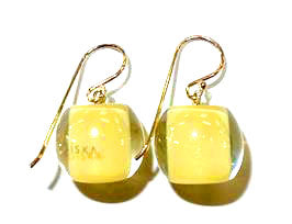 Colourful Beads Earrings: 40105039059Q00 COLOURFUL BEADS Soft Yellow short hook
