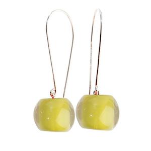 Colourful Beads Earrings: 4010502GR01Q00 COLOURFUL BEADS Green long hook