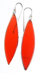 Colourful Statements Earrings: 40105400949Q00 COLOURFUL BEADS darkred short hook size 4.6cm