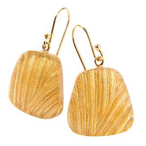 Mixed Earrings: 1140504G000Q00 DIVA gold foil short hook