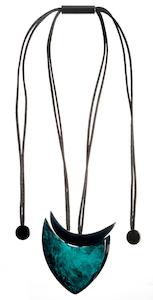 6400201NAVYQ00pendant ORA 2beads adjustable, navy