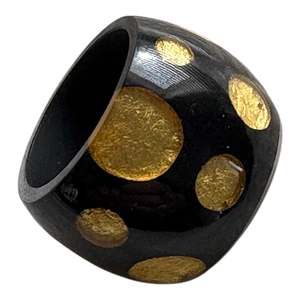 Rings 1: 2000602GLBKQ0M Gold/Black spot ring