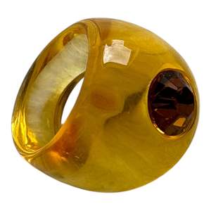 6050603CLORQ0M  Brilliant Single stone Yellow Orange with Yellow stone Med
