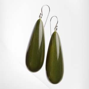Colourful Statements Earrings: 40105289220Q00 COLOURFUL STATEMENT green short hook