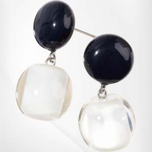 Colourful Beads New 1: 40105320956Q00 COLOURFUL BEADS white/navy stud size 2.8cm