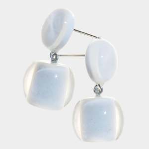 40105329037Q00 COLOURFUL BEADS white stud size 2.8cm