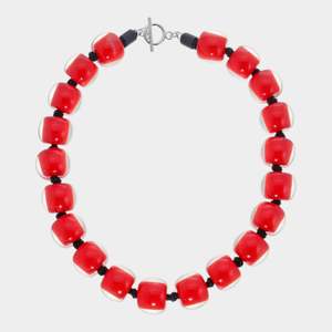 40101319203Q20 COLOURFUL BEADS Red 52cm