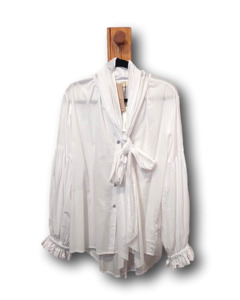 Latest Additions: Mahsa. Bow Blouse. Size L  *New with Tags