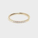 Pure steel thin ring with crystals - Gold