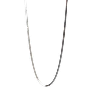 A C Oslo: Snake Chain Necklace - Silver