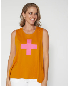 Tank: Stella + Gemma - Tank - Bronze W/Fuchsia Logo