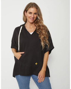 Poncho: Stella + Gemma - Indie Poncho - Black bean