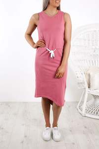 Silent Theory Waisted Midi Dress - Rose