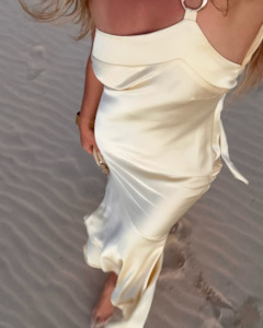 Champagne Chat Maxi Dress