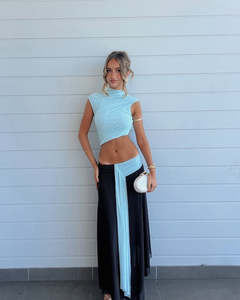 Conni Asym Dress | Arctic Blue