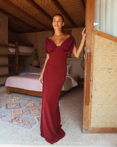 Kaia Dress | Wine