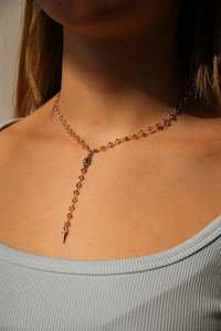Accessories: Jaymie Choker Necklace - Rose Gold