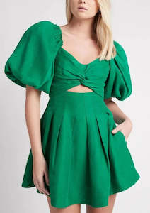 Mini: Dusk Knot Puff Sleeve Mini Dress