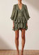 *BUY NOW* Charlotte Draped Mini Khaki (Size S & M)