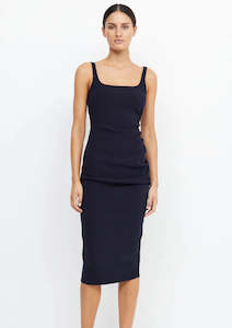 Midi: Be Mine Square Neck Navy Midi