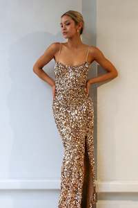 Size 6: Confetti Gown Rose Gold
