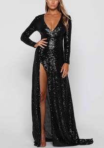 Long Sleeve: Fontaine Gown