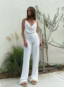 Moyra Slinky Ivory Jumpsuit