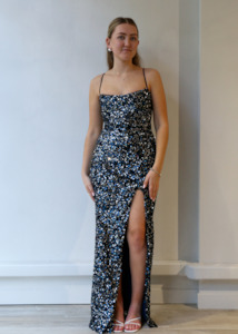 Never Dim Your Sparkles: Confetti Gown Navy