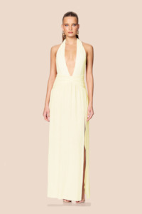 Desiree Halter Lemon Gown