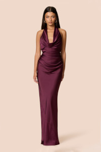 Penelope Drape Gown Mulberry